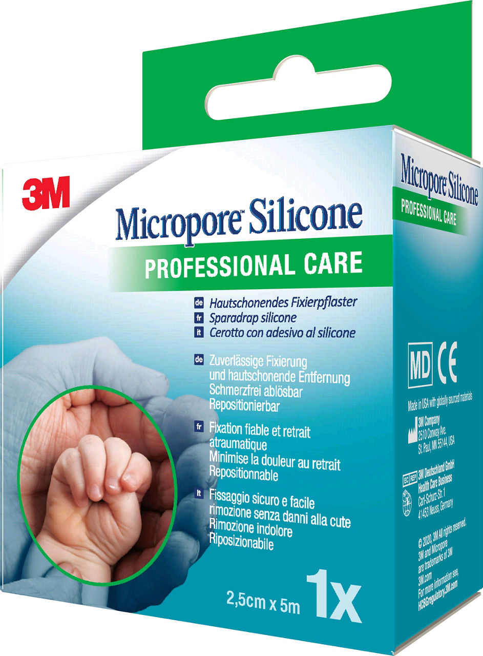 3M™ Micropore™ Silicone Surgical Tape 2775NP-1_angle 2