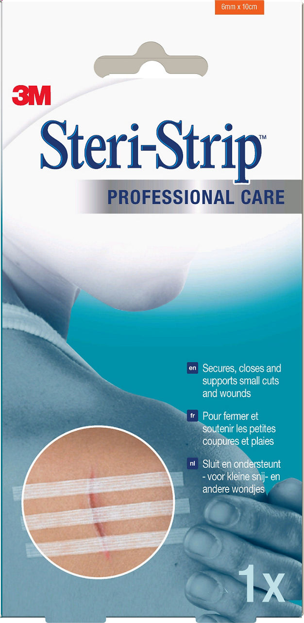 3M™ Steri-Strip™ Sutures cutanées renforcées non stériles, 1546P-1, 6 mmx 100 mm