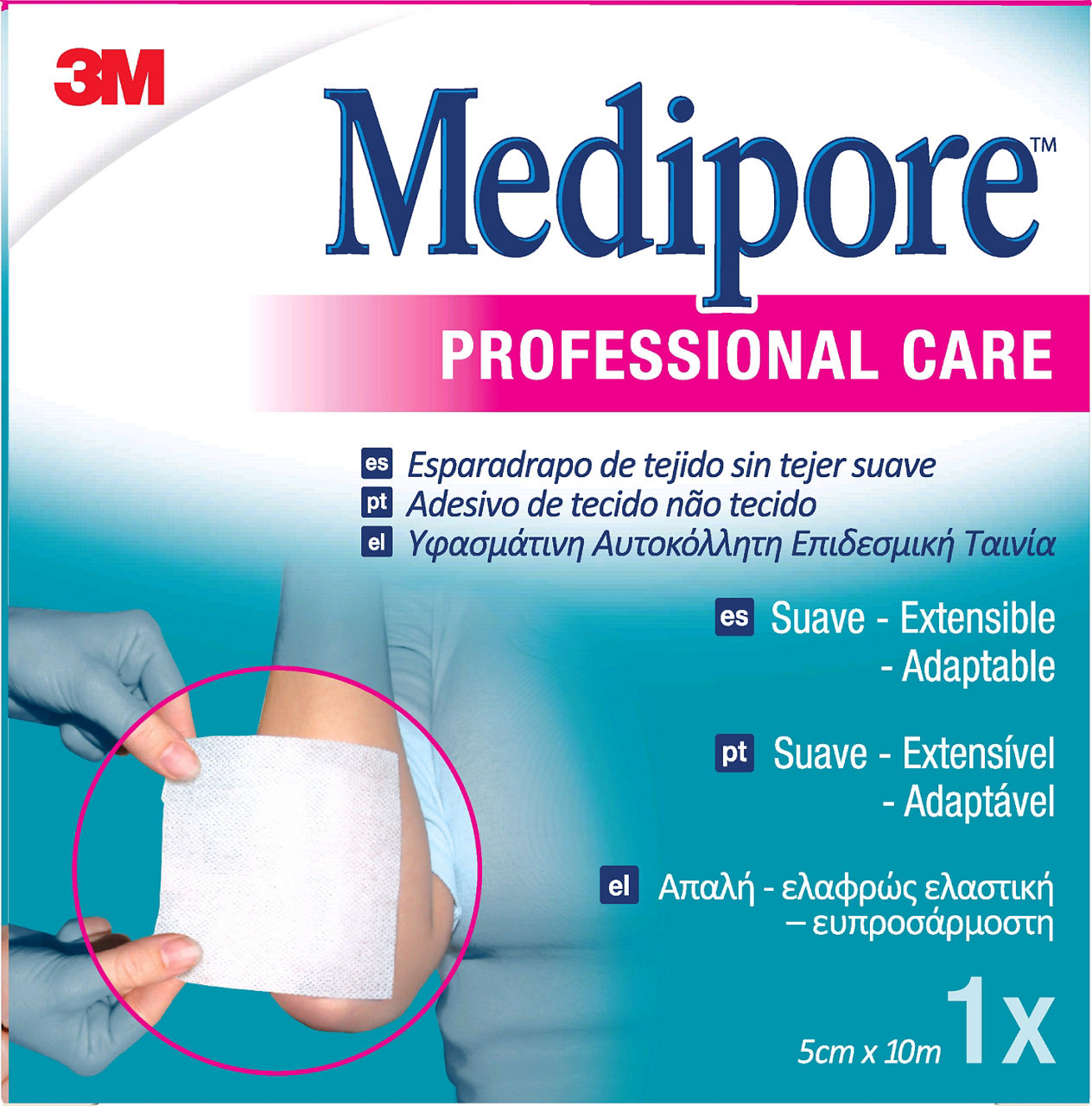 3M™ Medipore™ Liner 2991IP-1 Esparadrapo de tejido sin tejer con papel protector, 5cm x 10m, 1 UN/CAJA 24 CAJA/EBJE