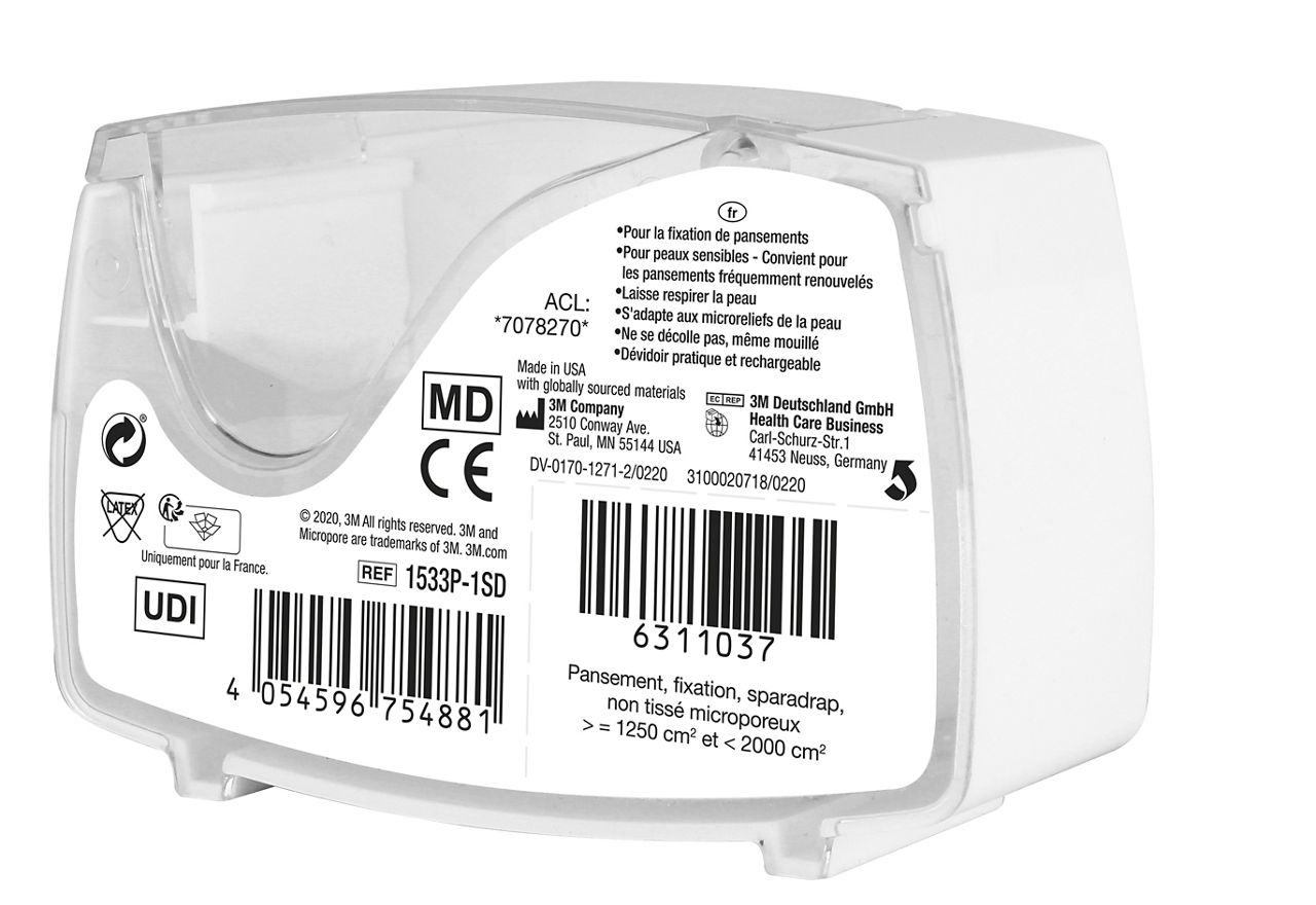 3M™ Micropore™ Surgical Tape Tan Dispenser 1533P-1SD F_