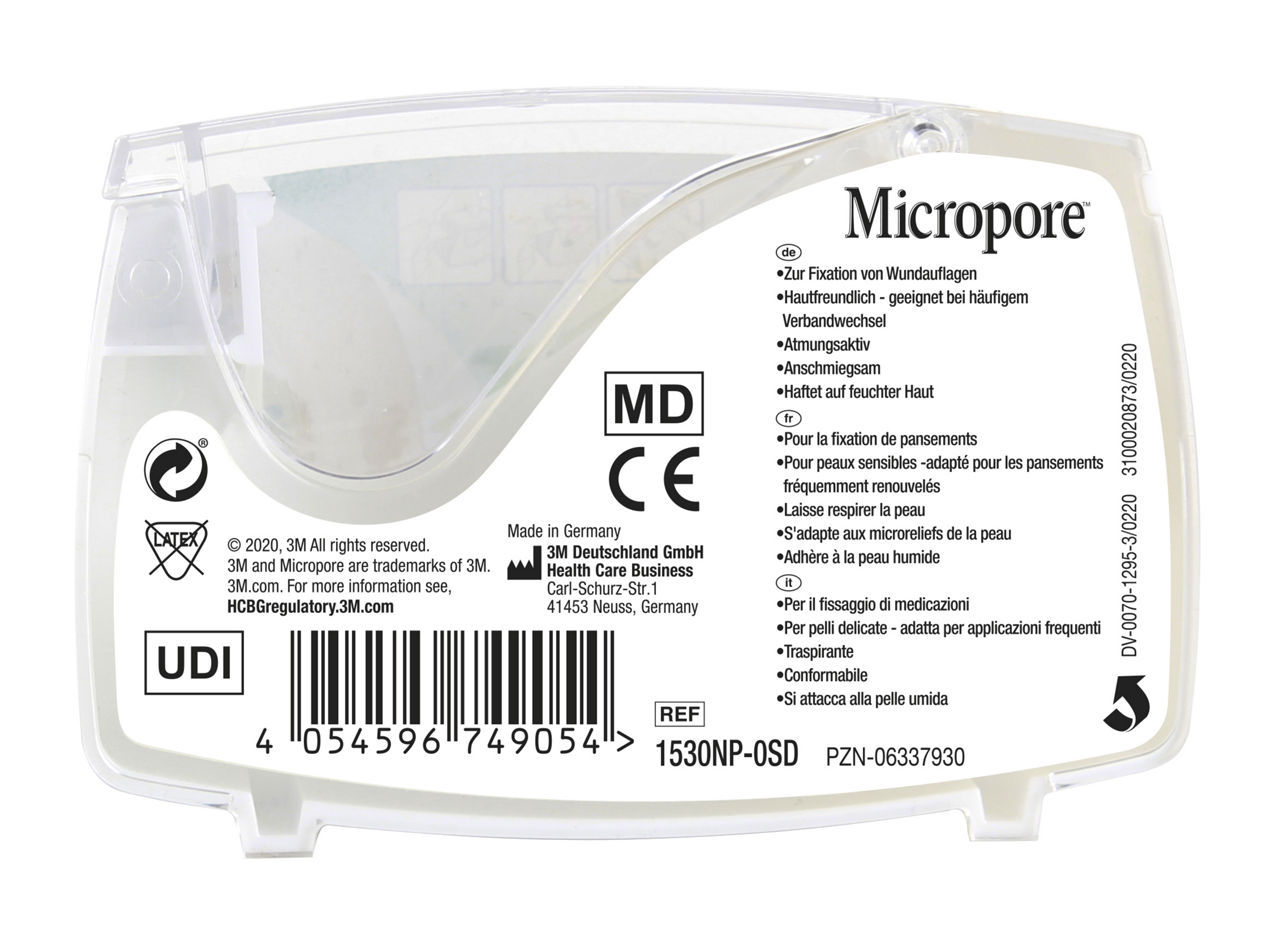 3M™ Micropore™ Surgical Tape Dispenser 1530NP-0SD_back