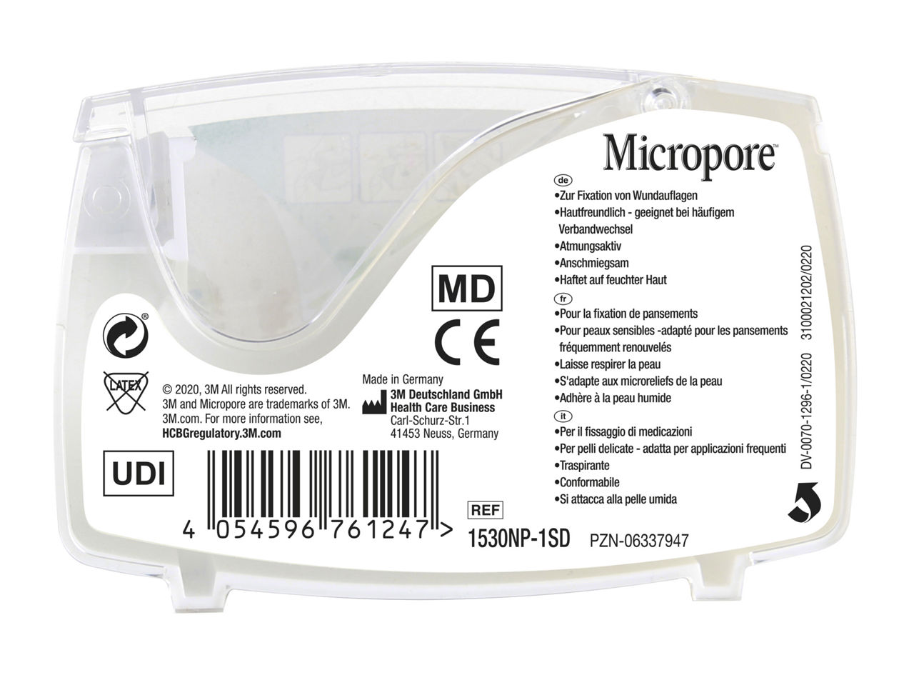 3M™ Micropore™ Surgical Tape Dispenser 1530NP-1SD_back
