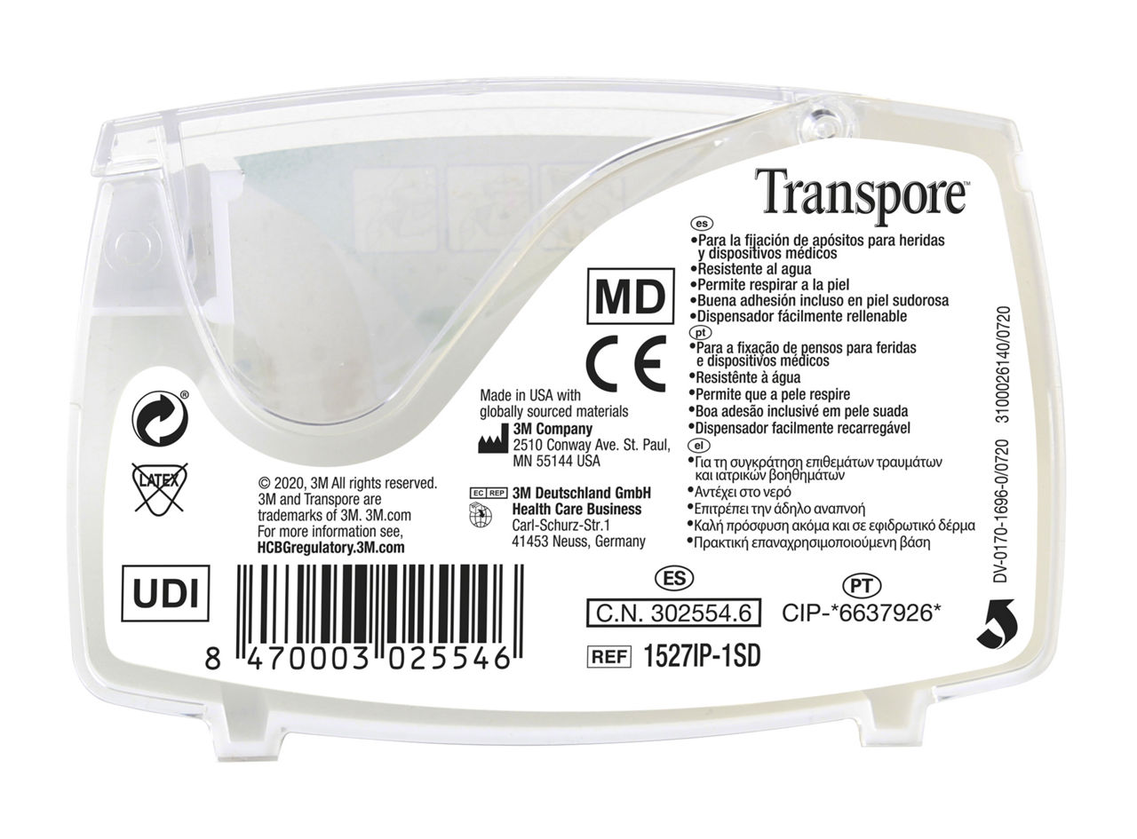 3M™ Transpore™ Surgical Tape Dispenser 1527IP-1SD_back
