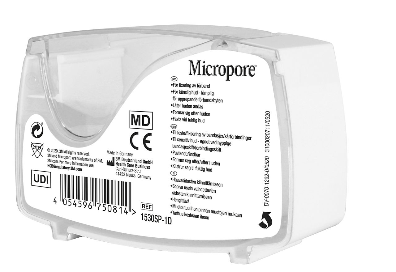 3M™ Micropore™ Surgical Tape Dispenser 1530SP-1D_angle back