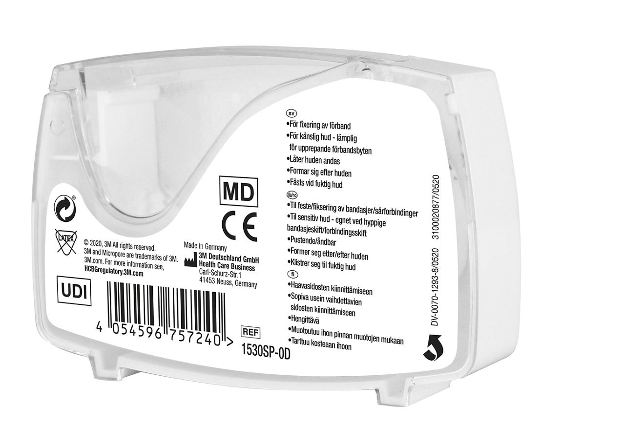 3M™ Micropore™ Surgical Tape Dispenser 1530SP-0D_angle back