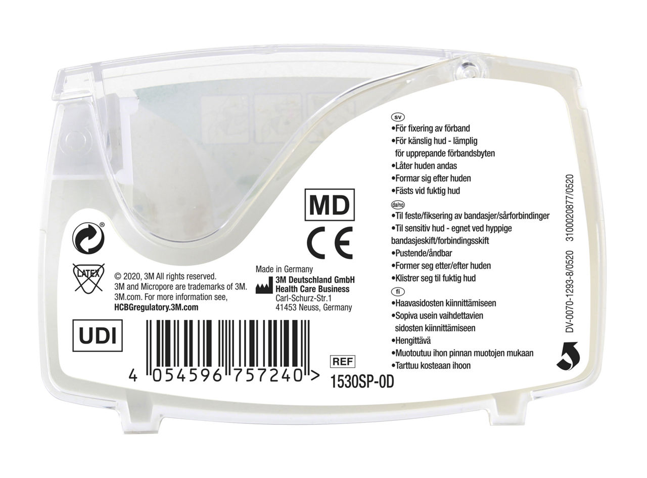 3M™ Micropore™ Surgical Tape Dispenser 1530SP-0D_back
