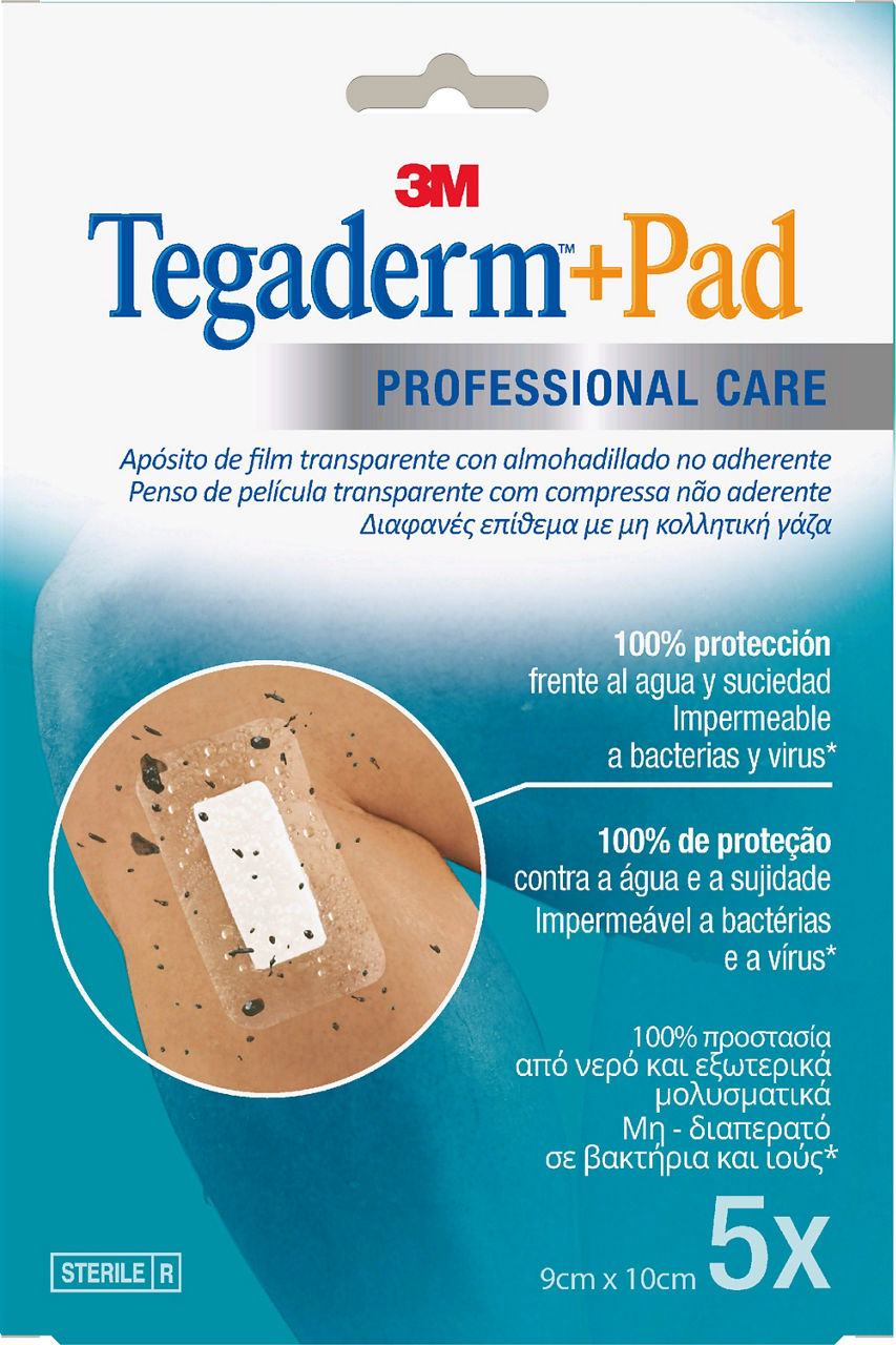 Apósitos Transparentes Adhesivos con Almohadilla Absorbente no Adherente 3M™ Tegaderm™
