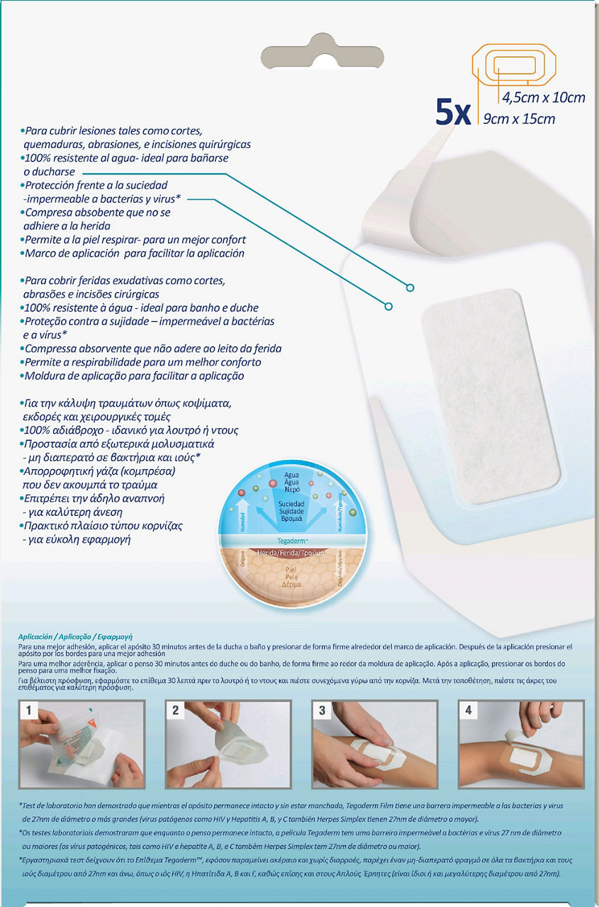 3M™ Tegaderm™+Pad Film Dressing 3589IP_back