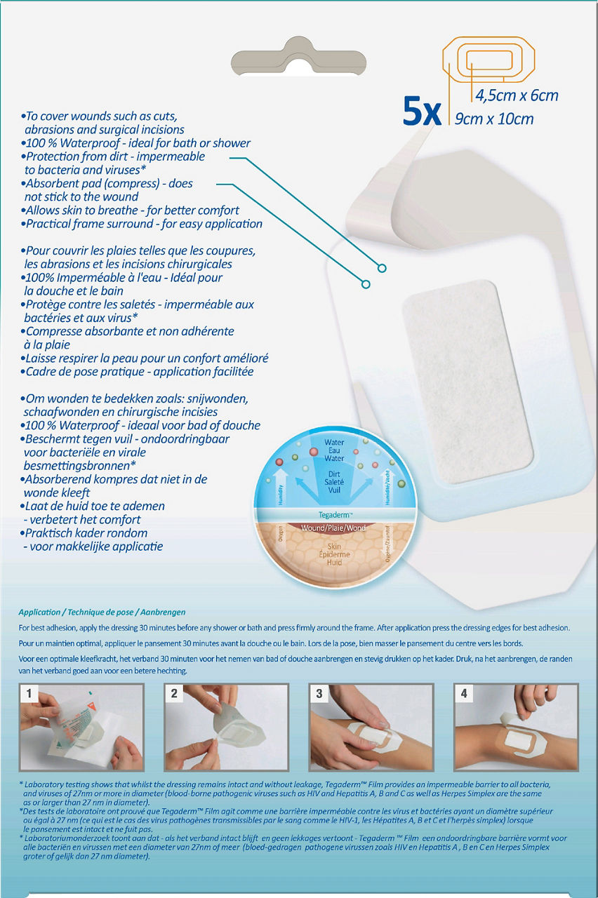 3M™ Tegaderm™+Pad Film Dressing 3586P_back