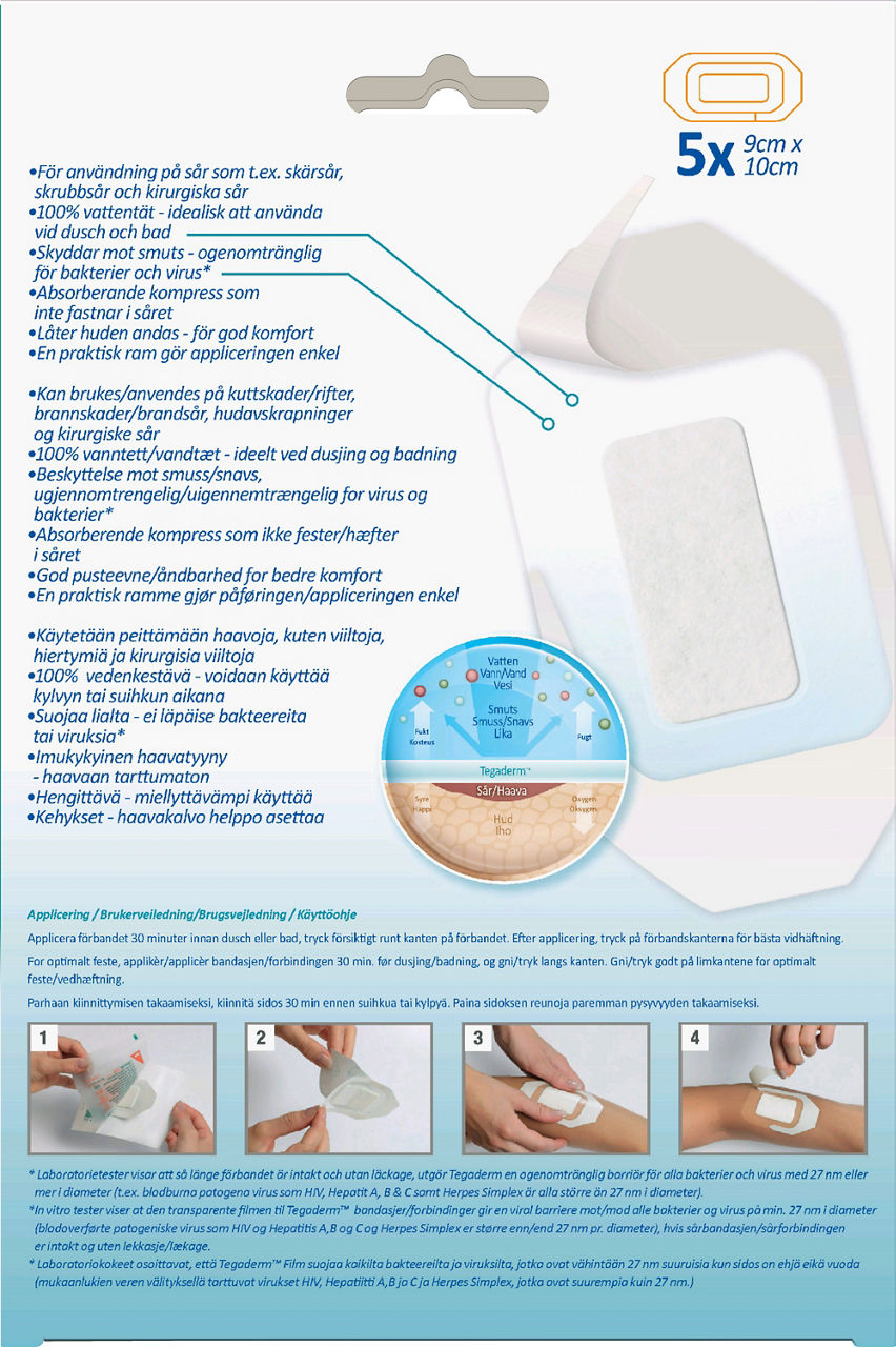 3M™ Tegadaderm™ + Pad Film Dressing 3586SP_back