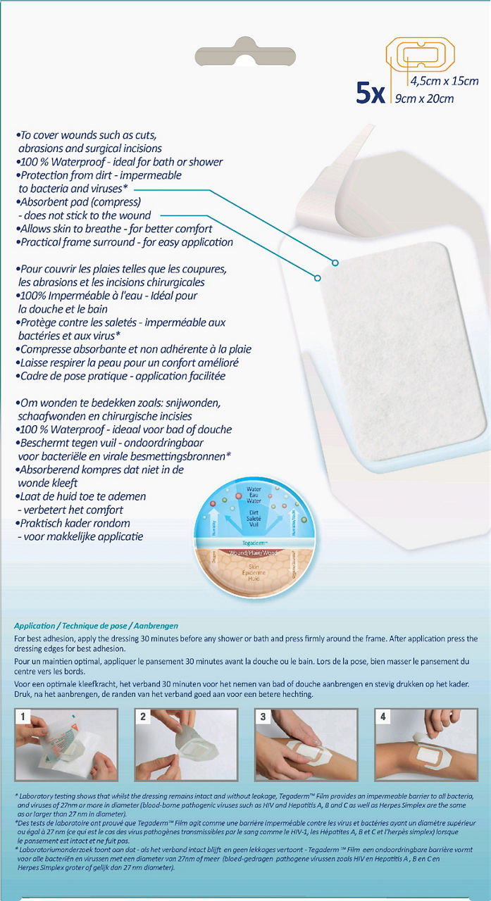3M™ Tegaderm™+Pad Film Dressing 3590P_back