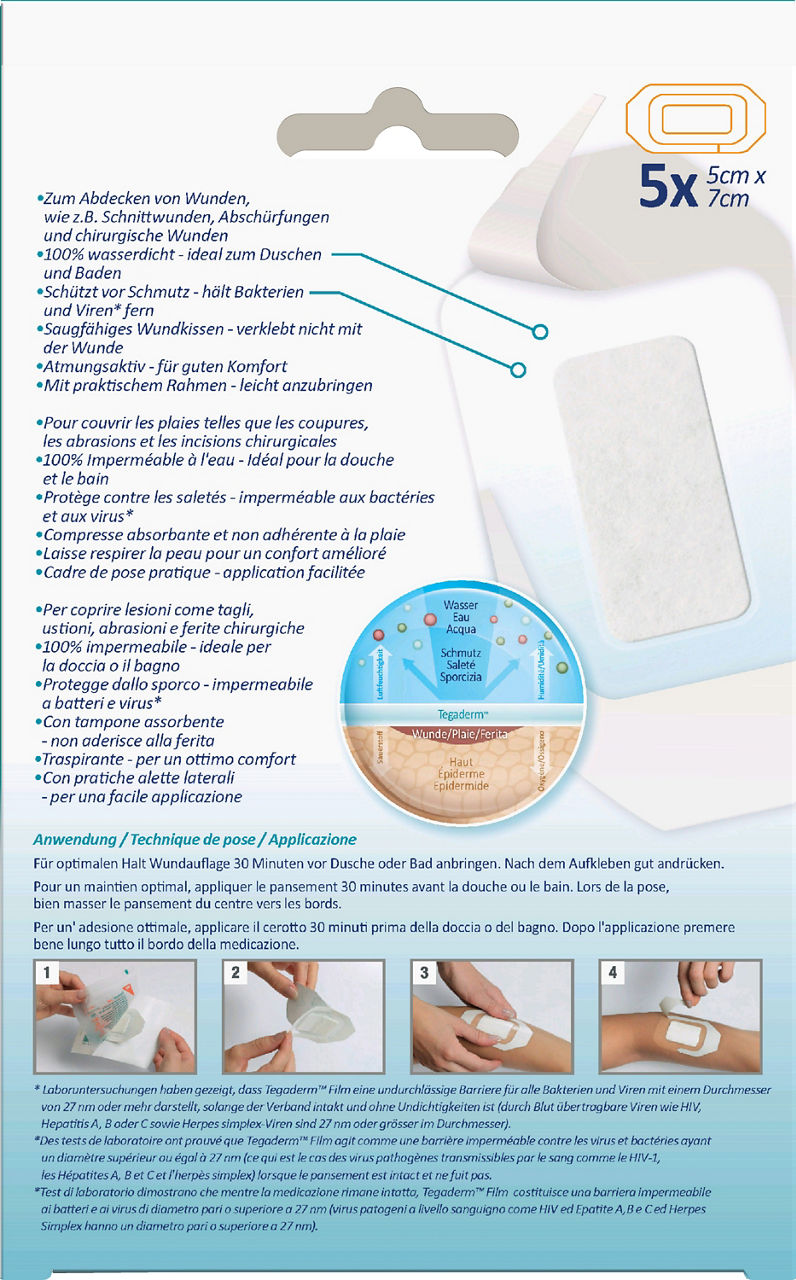3M™ Tegaderm™+Pad Film Dressing 3582NP_back
