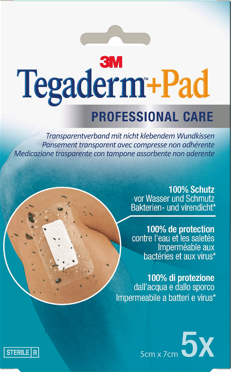 3M™ Tegaderm™ + Pad - Medicazione sterile trasparente con tampone, 3582NP