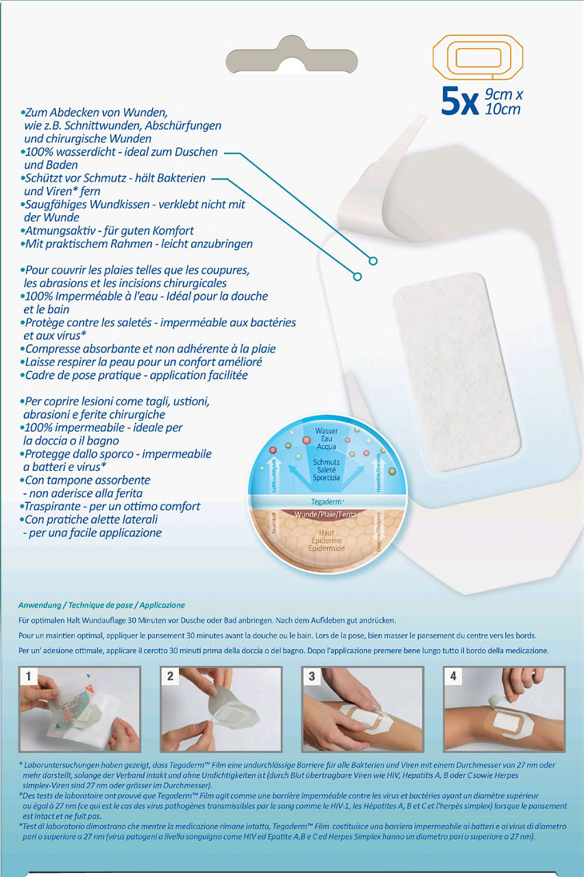3M™ Tegaderm™+Pad Film Dressing 3586NP_back