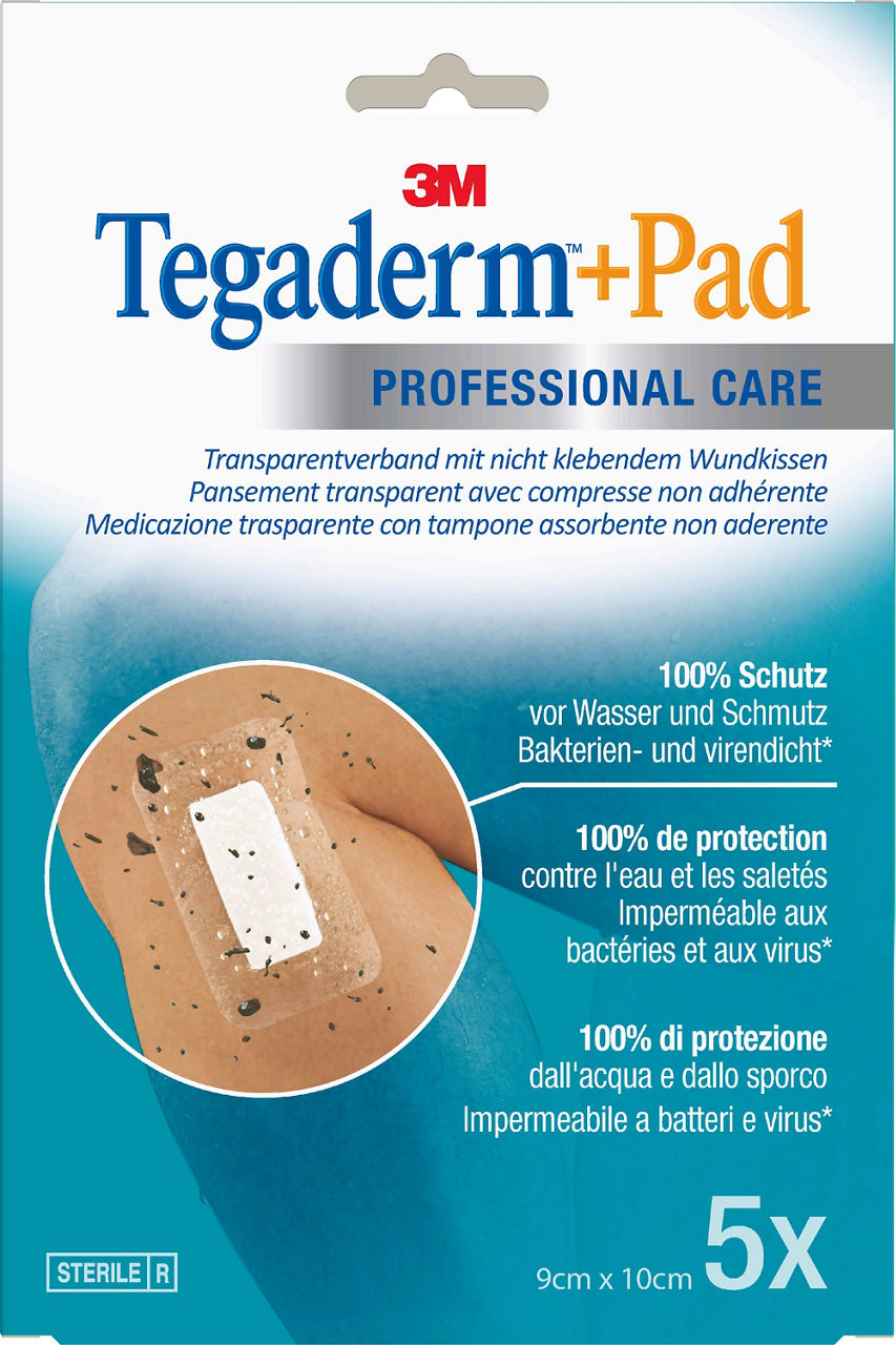 3M™ Tegaderm™ + Pad - Medicazione sterile trasparente con tampone, 3586NP