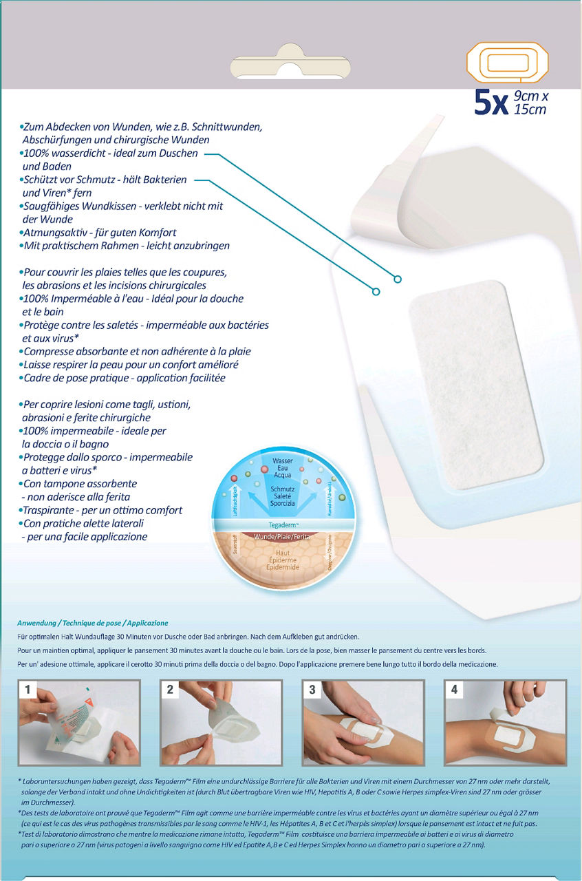 3M™ Tegaderm™+Pad Film Dressing 3589NP_back