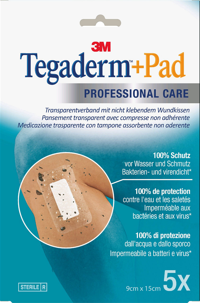 3M™ Tegaderm™ + Pad - Medicazione sterile trasparente con tampone, 3589NP