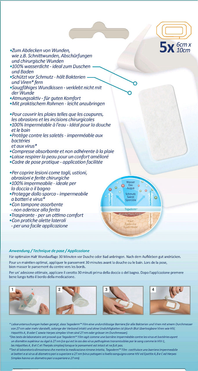 3M™ Tegaderm™+Pad Film Dressing 3584NP_back