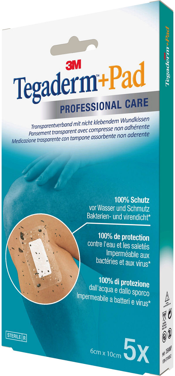 3M™ Tegaderm™+Pad Film Dressing 3584NP_angle 2