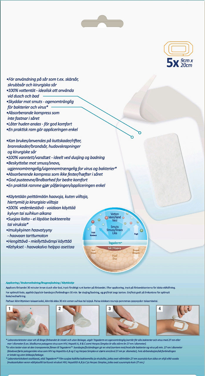 3M™ Tegaderm™+Pad Film Dressing 3590SP_angle 2
