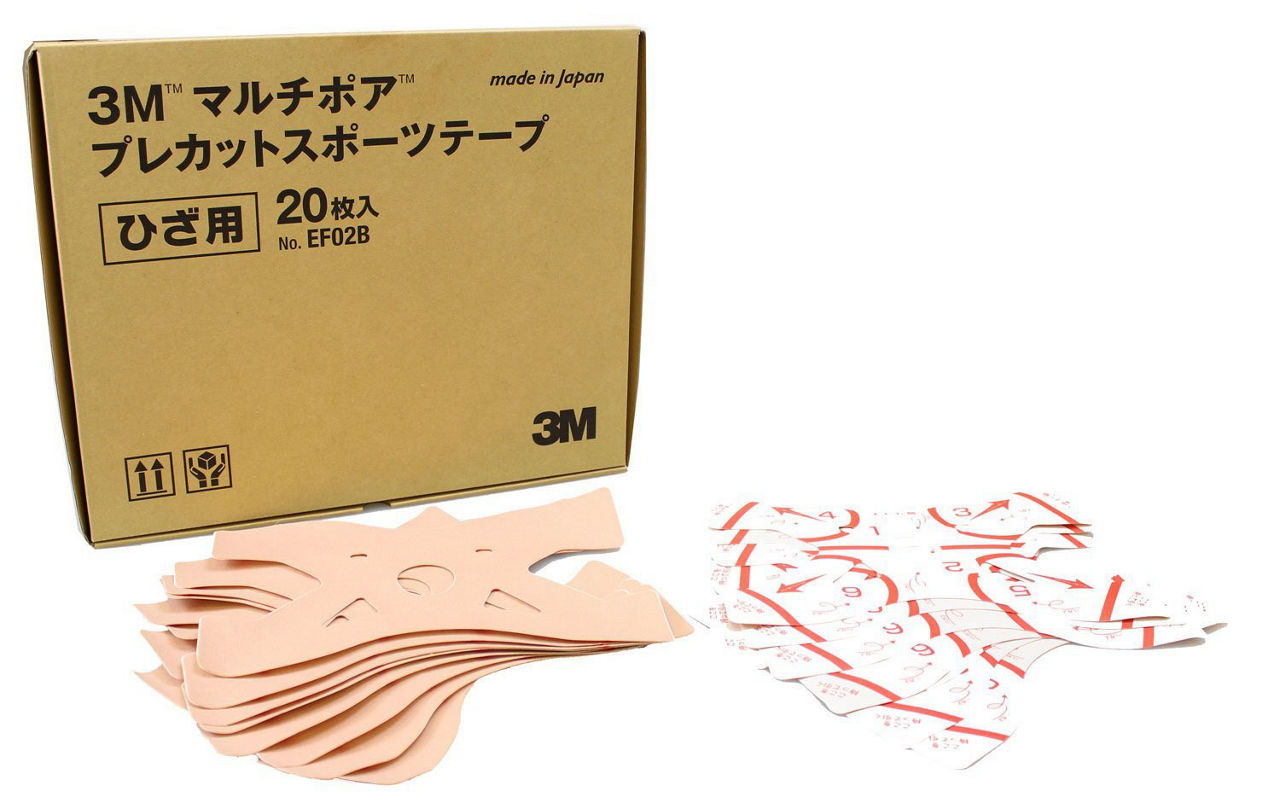 3M™ マルチポア™ プレカット スポーツテープ EF02B, ベージュ, 181 mm x 267mm, 20 枚/カートン, 10カートン/箱