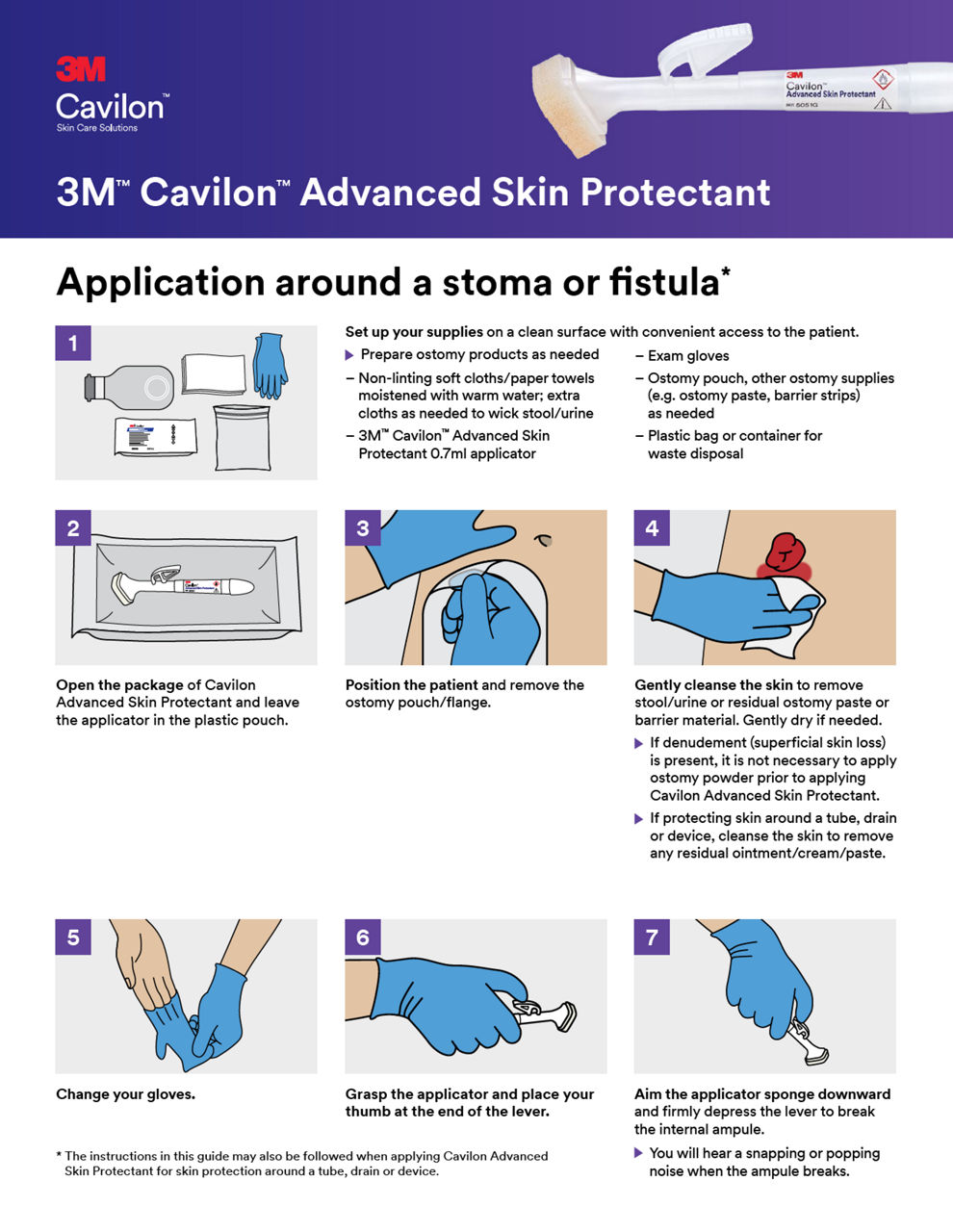 3M™ Cavilon™ Advanced Skin Protectant Ostomy Application Guide, LR