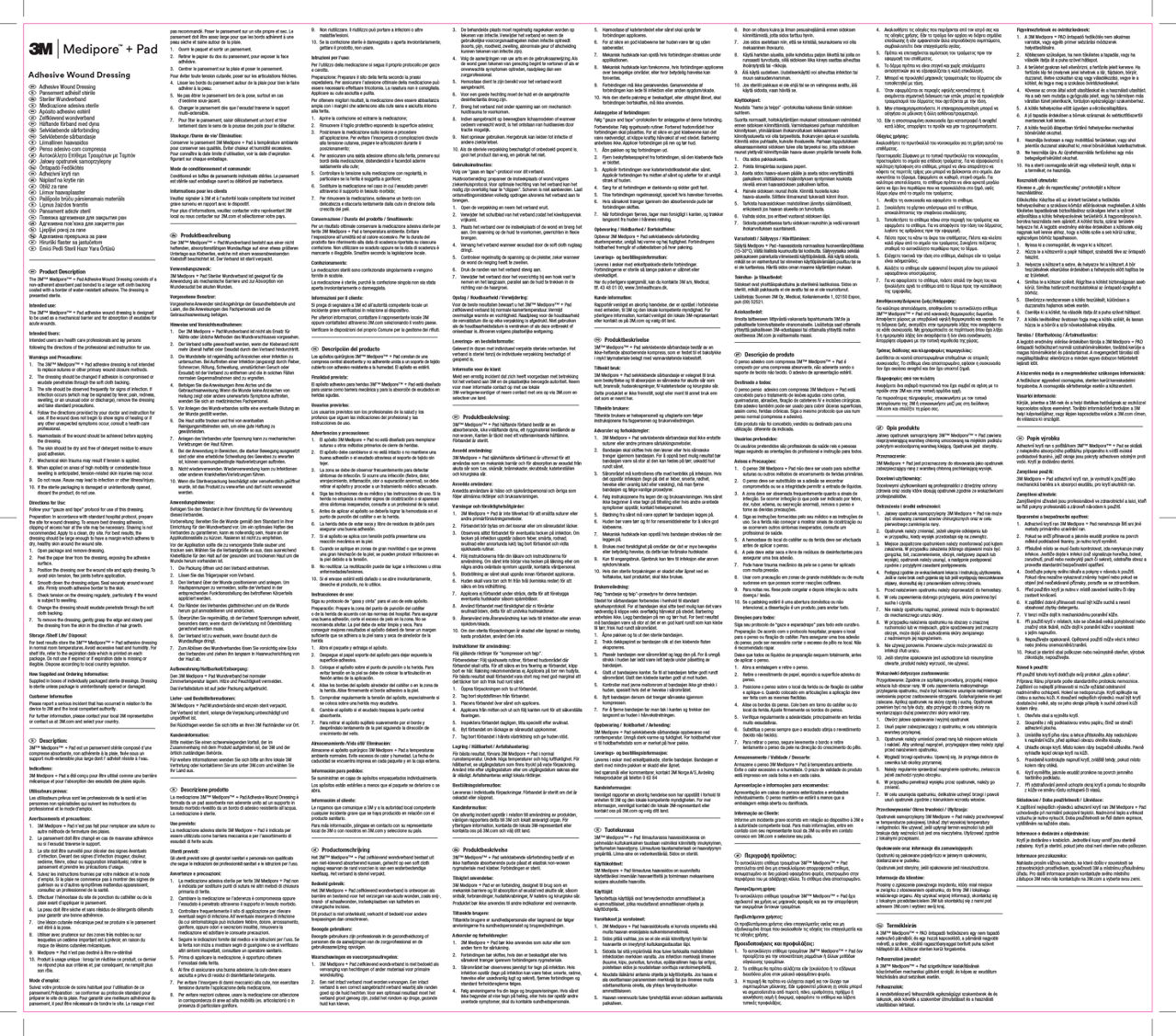 Instructions for Use - 3562E SOFT CLOTH DRESSING