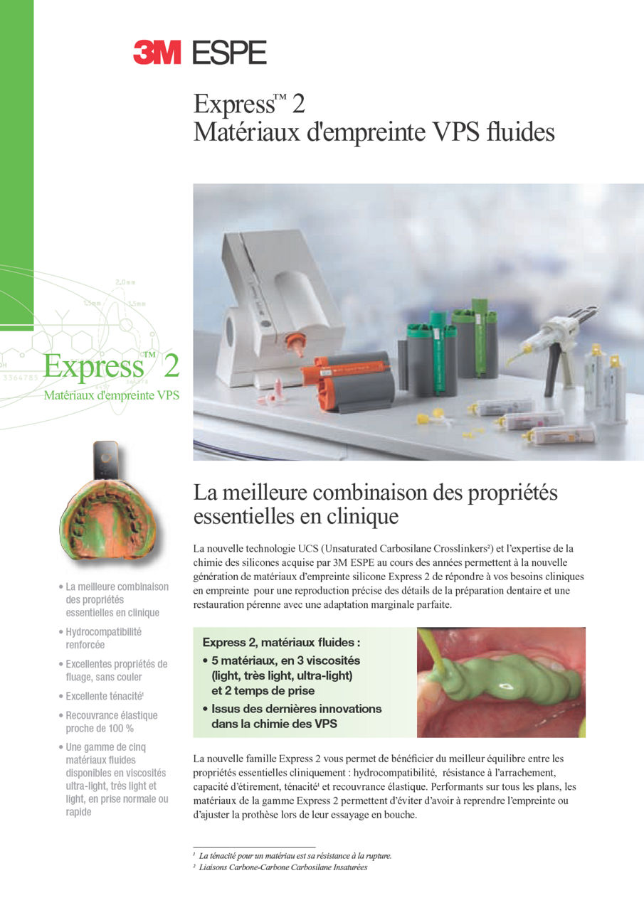 Express 2 Matériaux d'empreinte VPS fluides Brochure