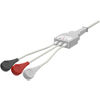 ECG Monitoring Cable, 3-Lead, Snap, With Yokemate LWS®, Shielded with 6 pin plug, and Non-detachable Leads, 1 EA, F3C56