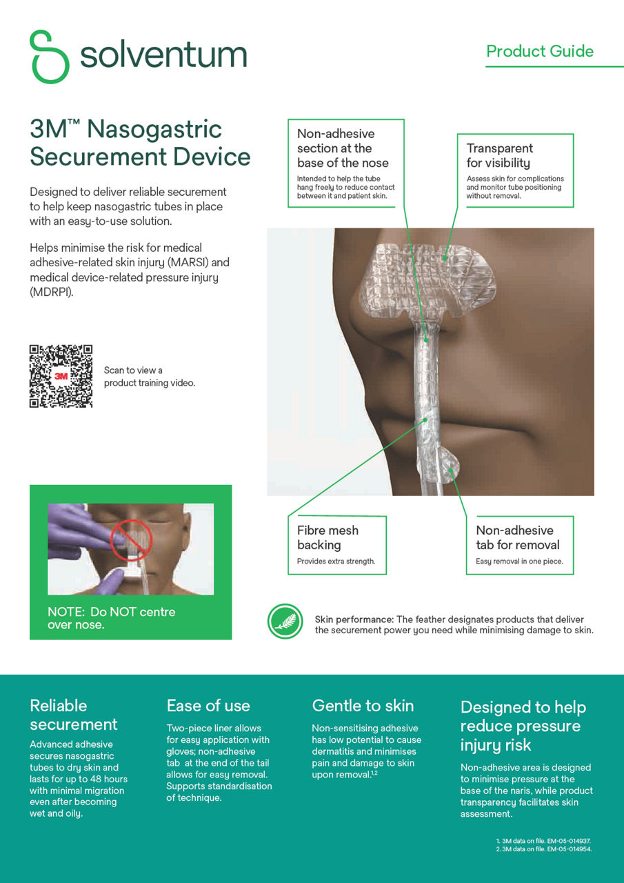 The front cover of the Medical securement selection guide