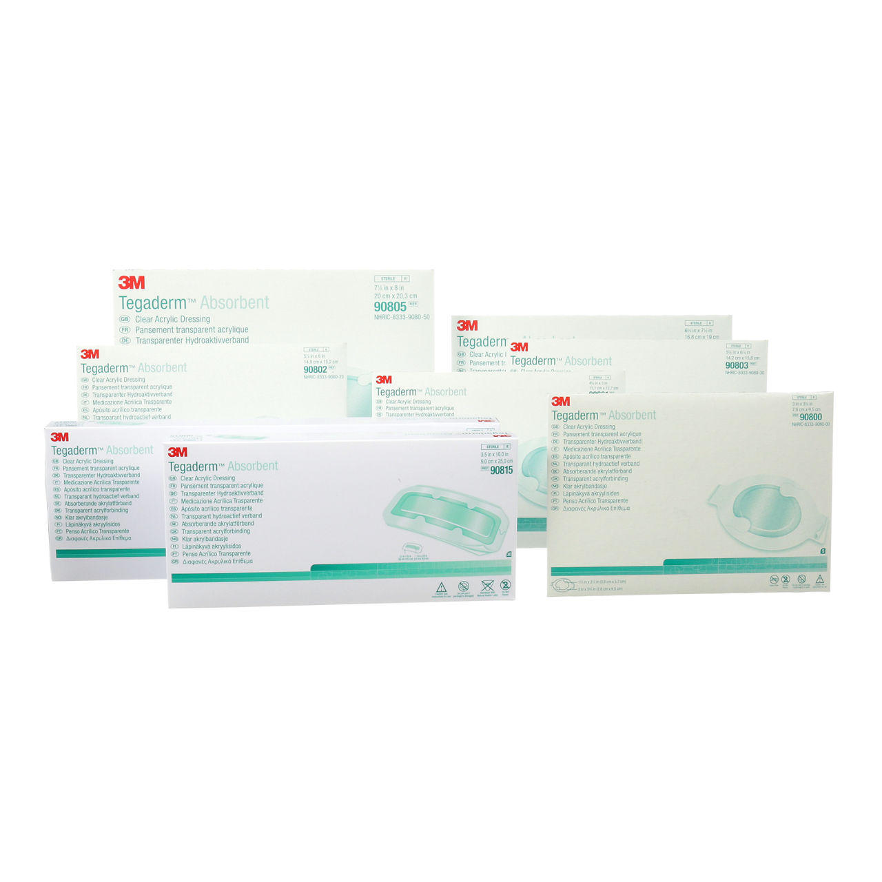 3M™ Tegaderm™ Absorbent Clear Acrylic Dressing, 90800 Series