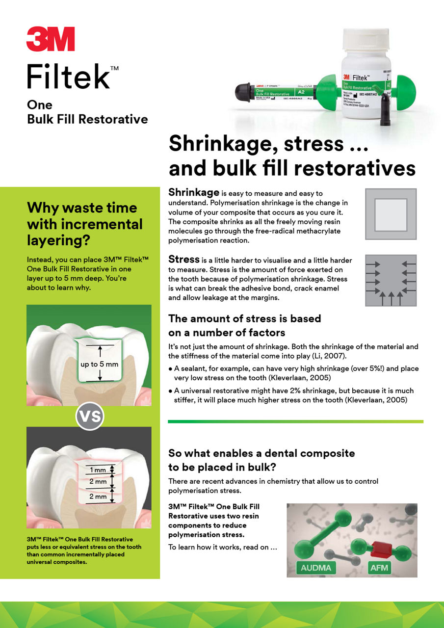 Filtek™ One Bulk Fill - Stress Education