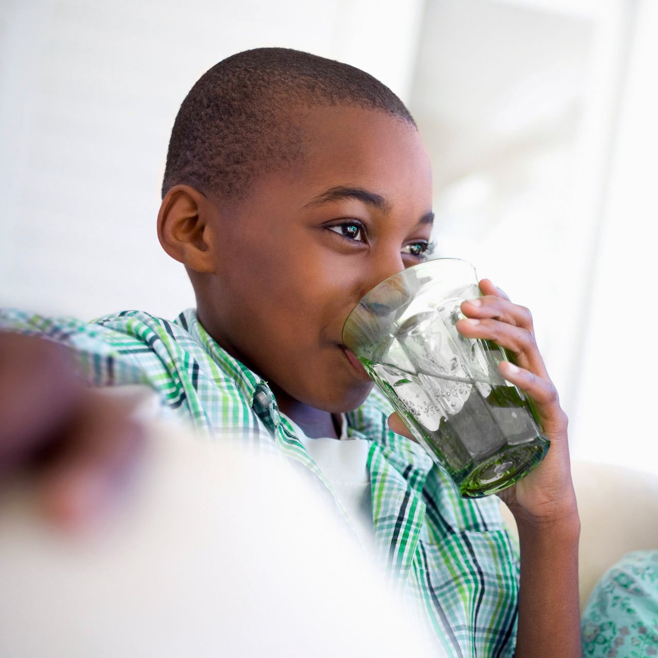 Child drinking water