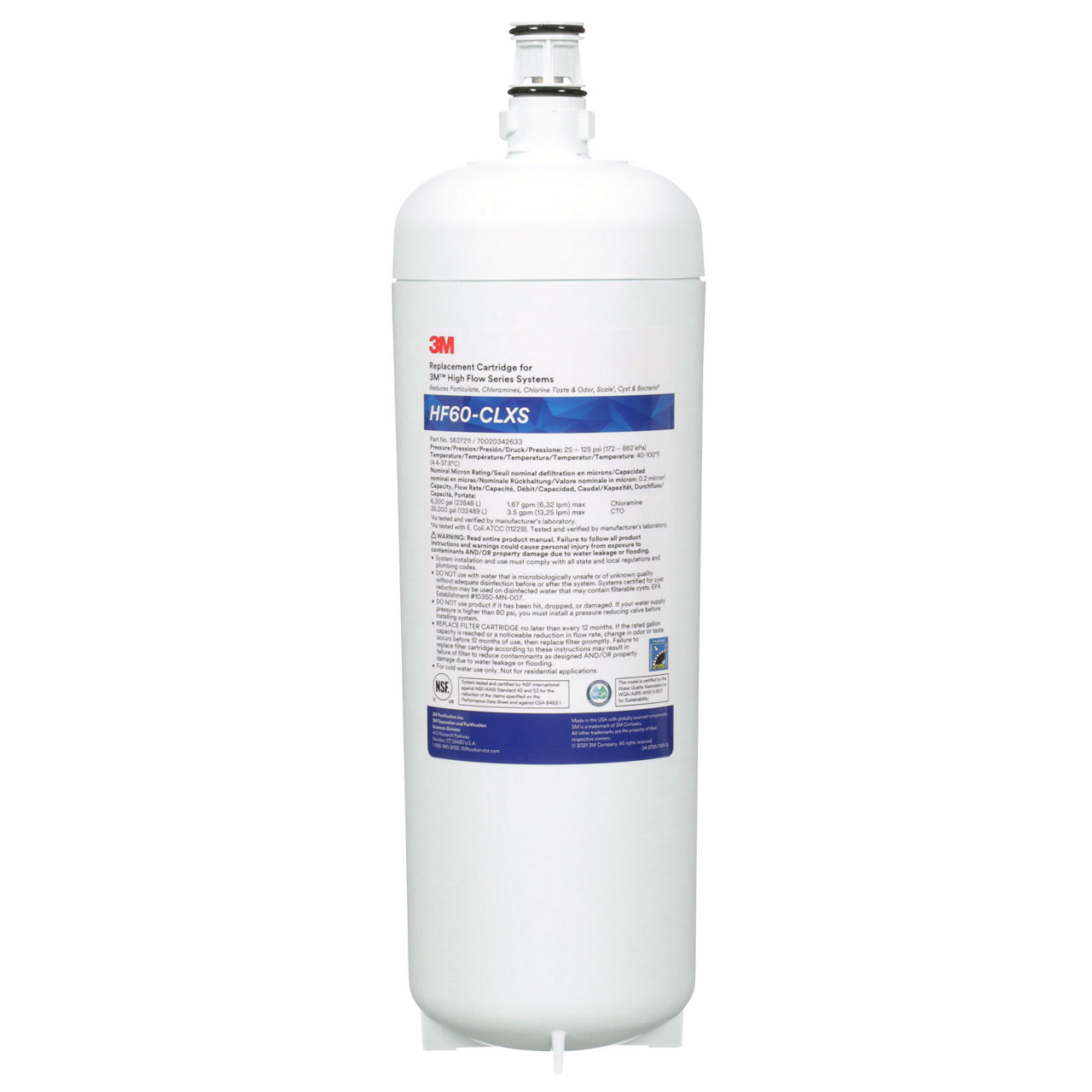 3M™ High Flow Series Filter Cartridge HF60-CLXS, 5637211, 0.2 um NOM, 1/Case
