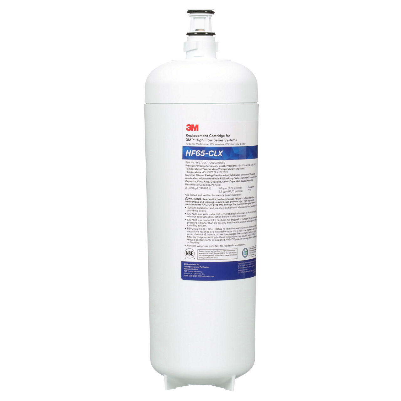 3M™ High Flow CLX Water Filtration system and cartridges, HF65-CLX