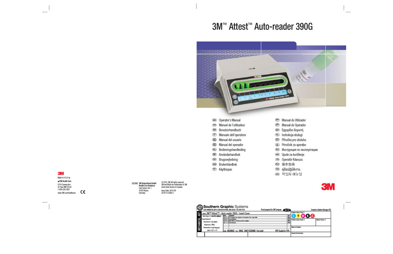 3M™ Attest™ Auto-reader 390G for ... - Instructions for use