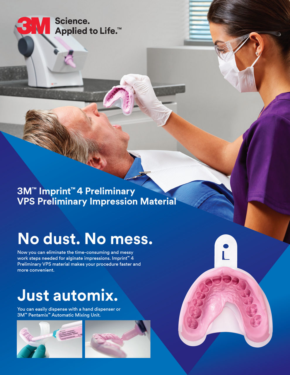 3M™ Imprint™ 4 VPS Impression Material No Dust No Mess Just Automix