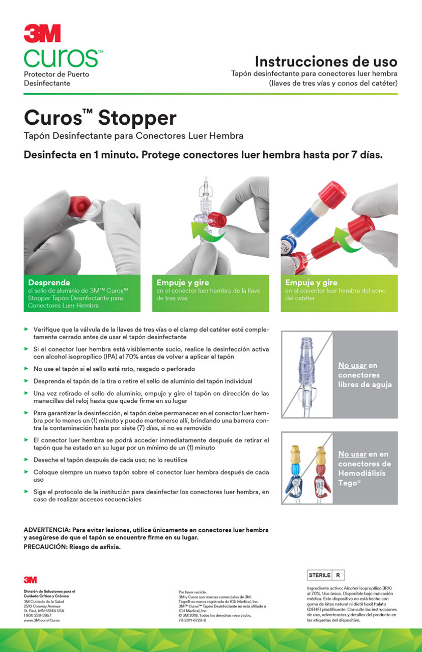 Instrucciones de Uso 3M Curos(TM) Stopper