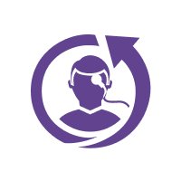 Icon used to describe monitoring a patient's core body temperature, dark purple