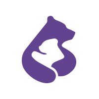 Symbolillustration von Bair Hugger Erwärmung, dunkelviolett