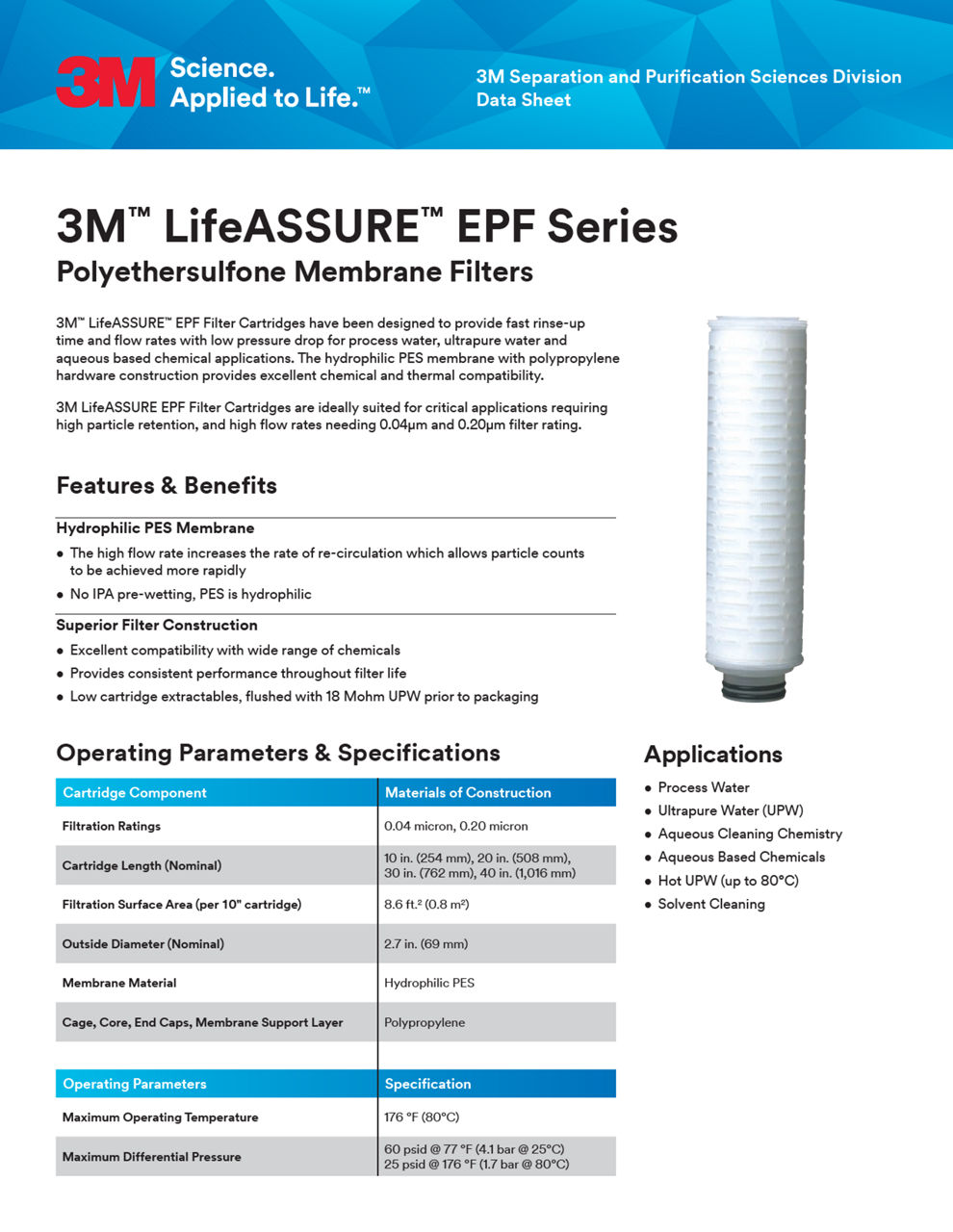 3M™ LifeASSURE™ EPF Series 