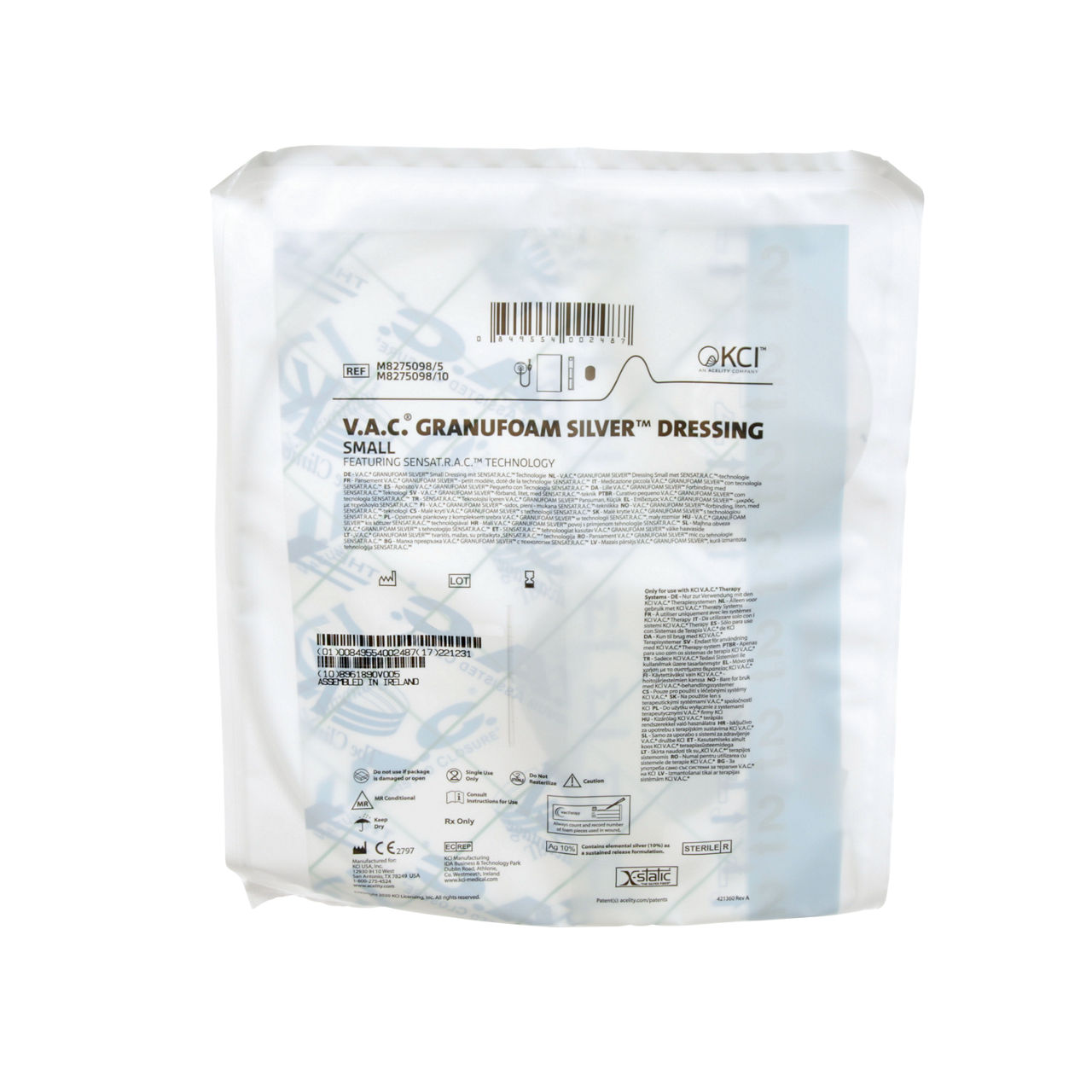 V.A.C.® GRANUFOAM SILVER™ Dressing, M8275098, Small