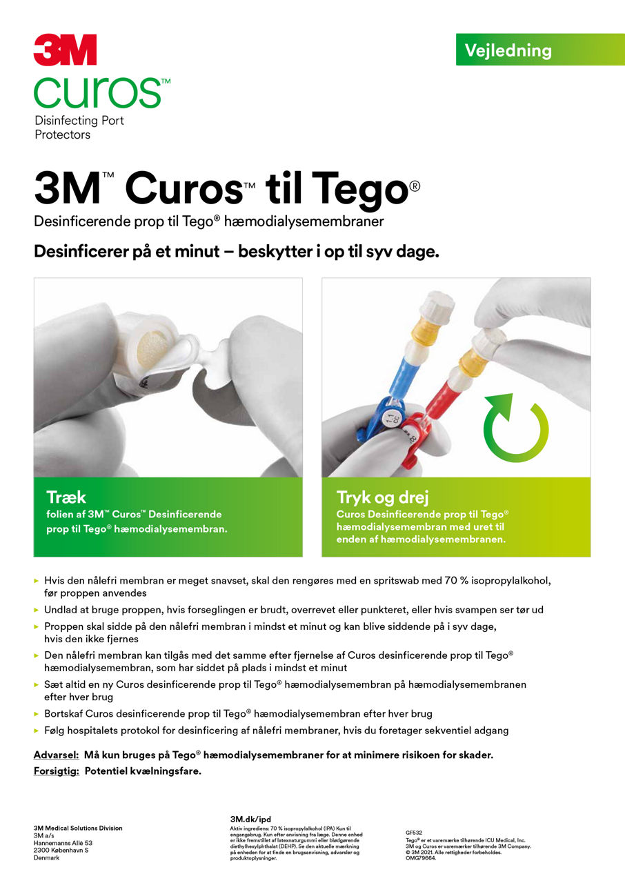 3M™ Curos™ til Tego® Desinfektionsplug - Hvordan bruger man den?