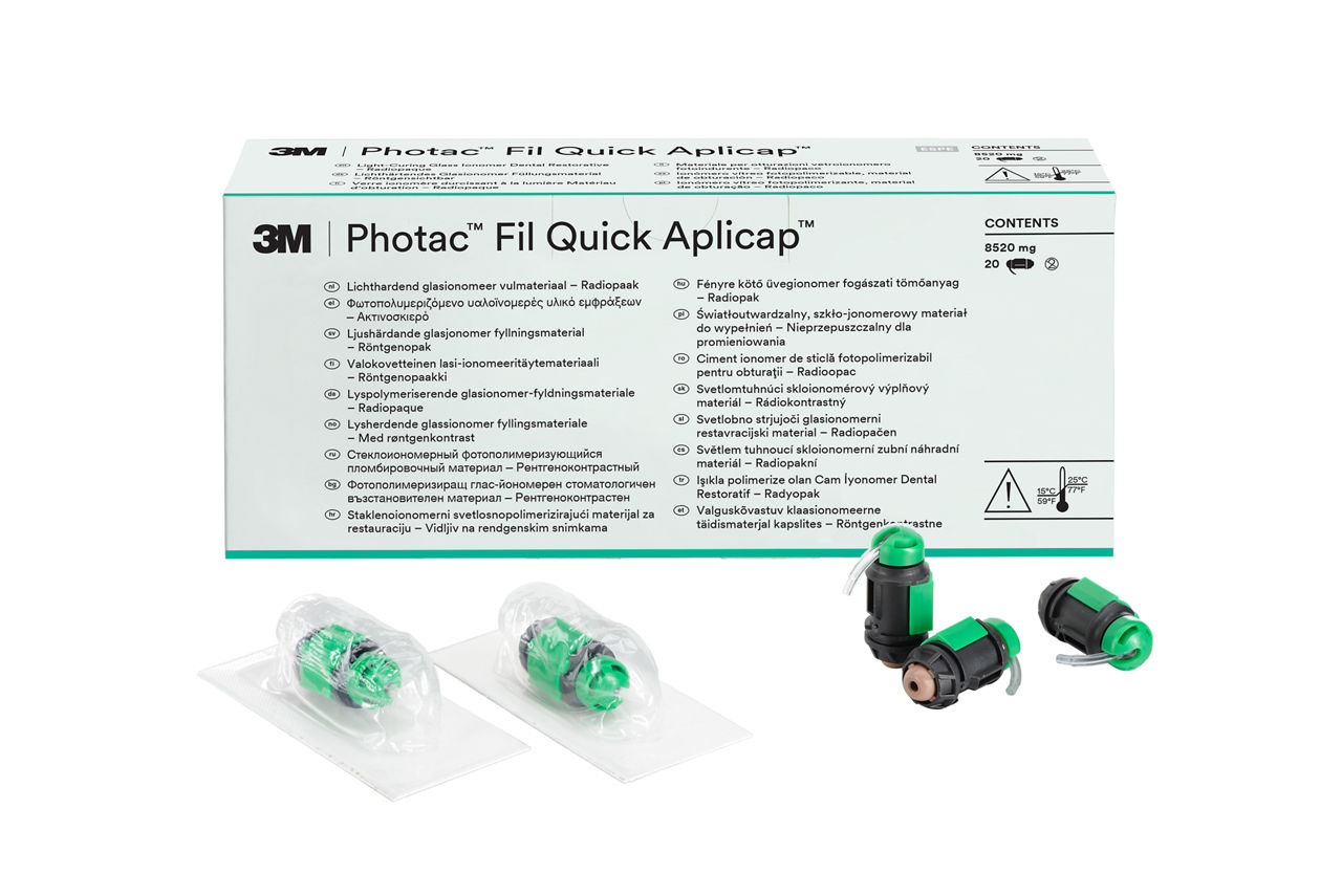 3M Photac™ Fil Quick Aplicap™ Light-Cured Glass Ionomer Restorative,61083, NP A3