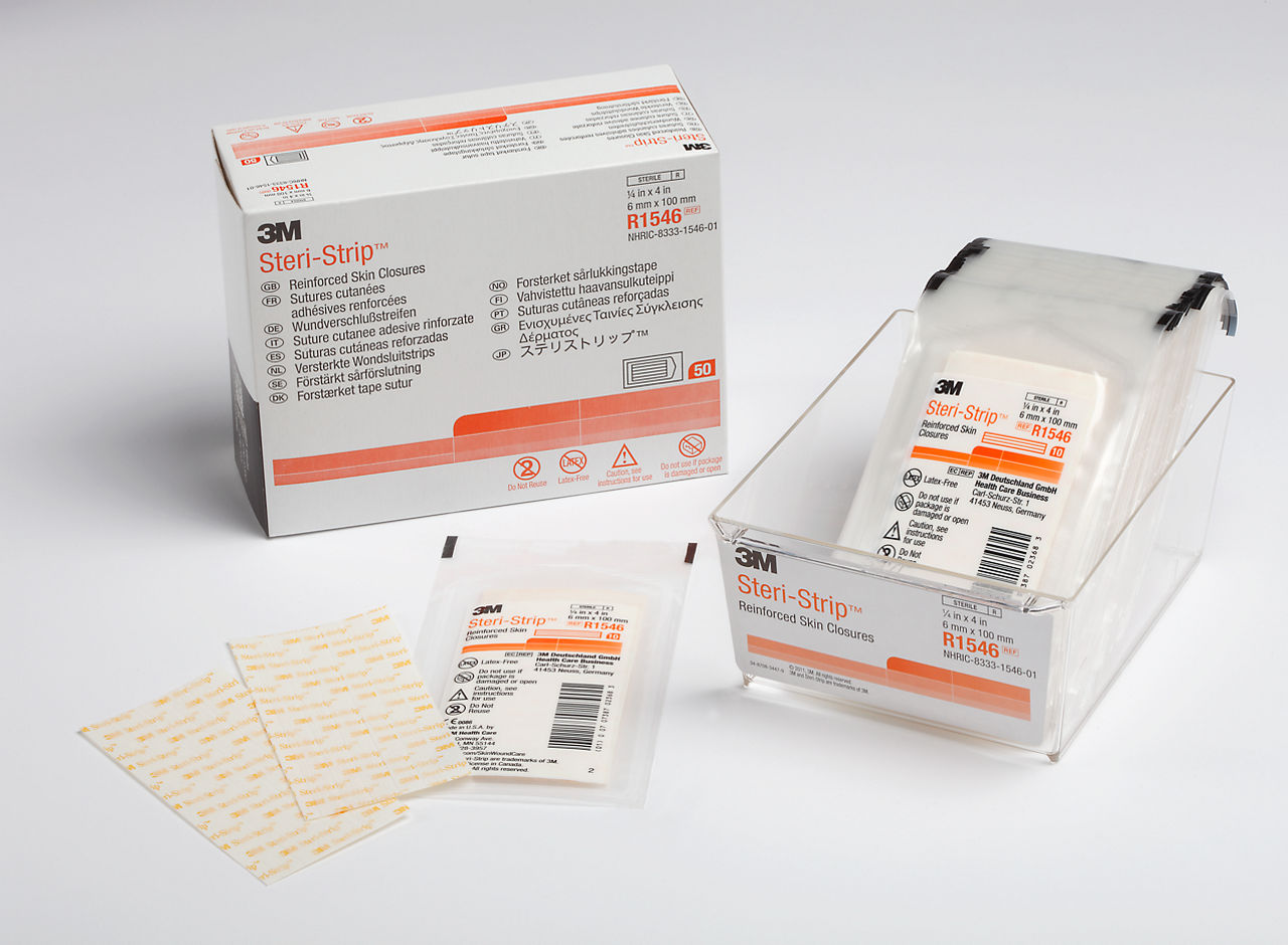 3M™ Steri-Strip™ Wondsluitingen, 1546, 6 mm x 100 mm, 500 stuks/doos