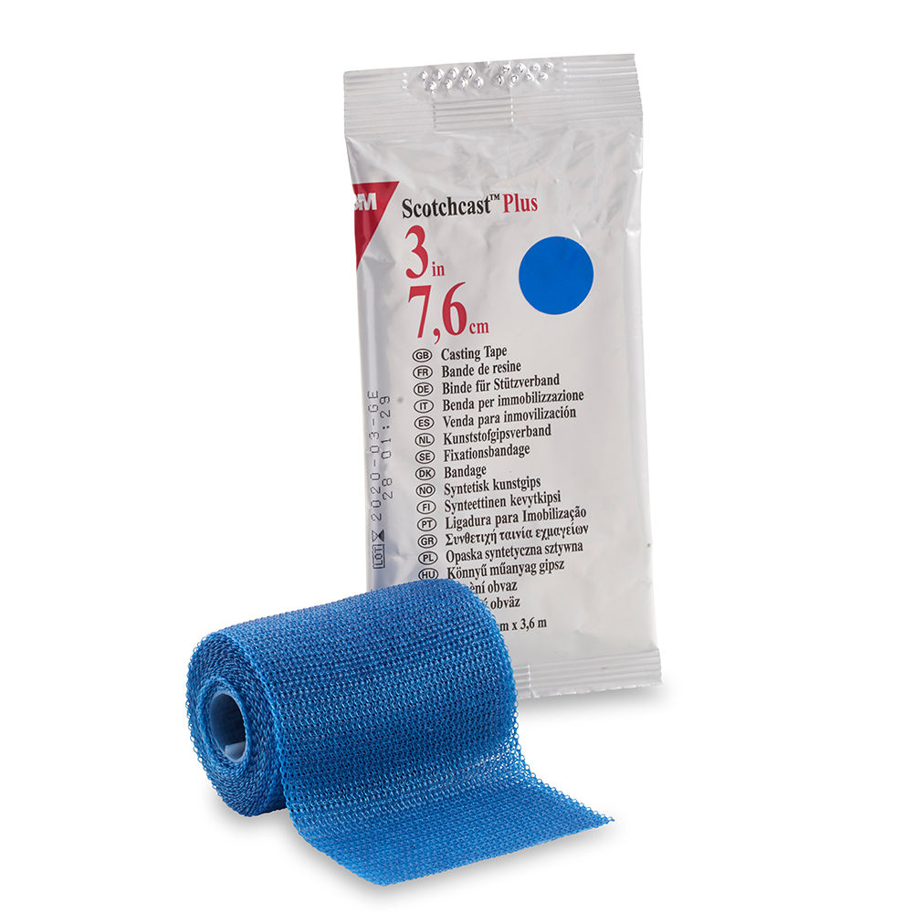 3M™ Scotchcast™ Plus Casting Tape, 82003B, 3"X4YD BLUE 10 Roll/Case