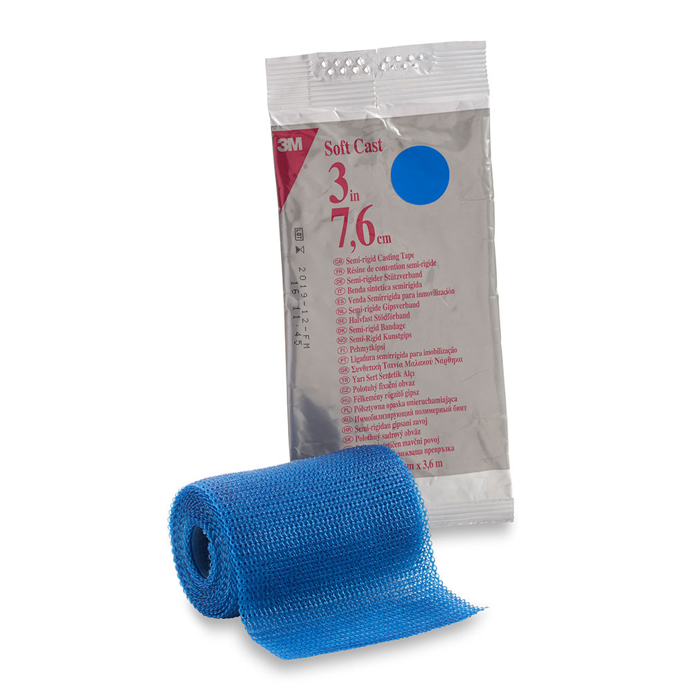 3M™ Soft Cast, 82103B, blauw, 7.6 cm x 3.6 m, 10 stuks/overdoos