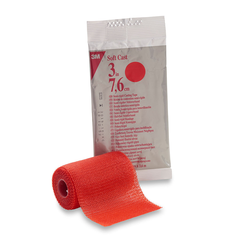 3M™ Soft Cast, 82103R, rood, 7.6 cm x 3.6 m, 10 stuks/overdoos