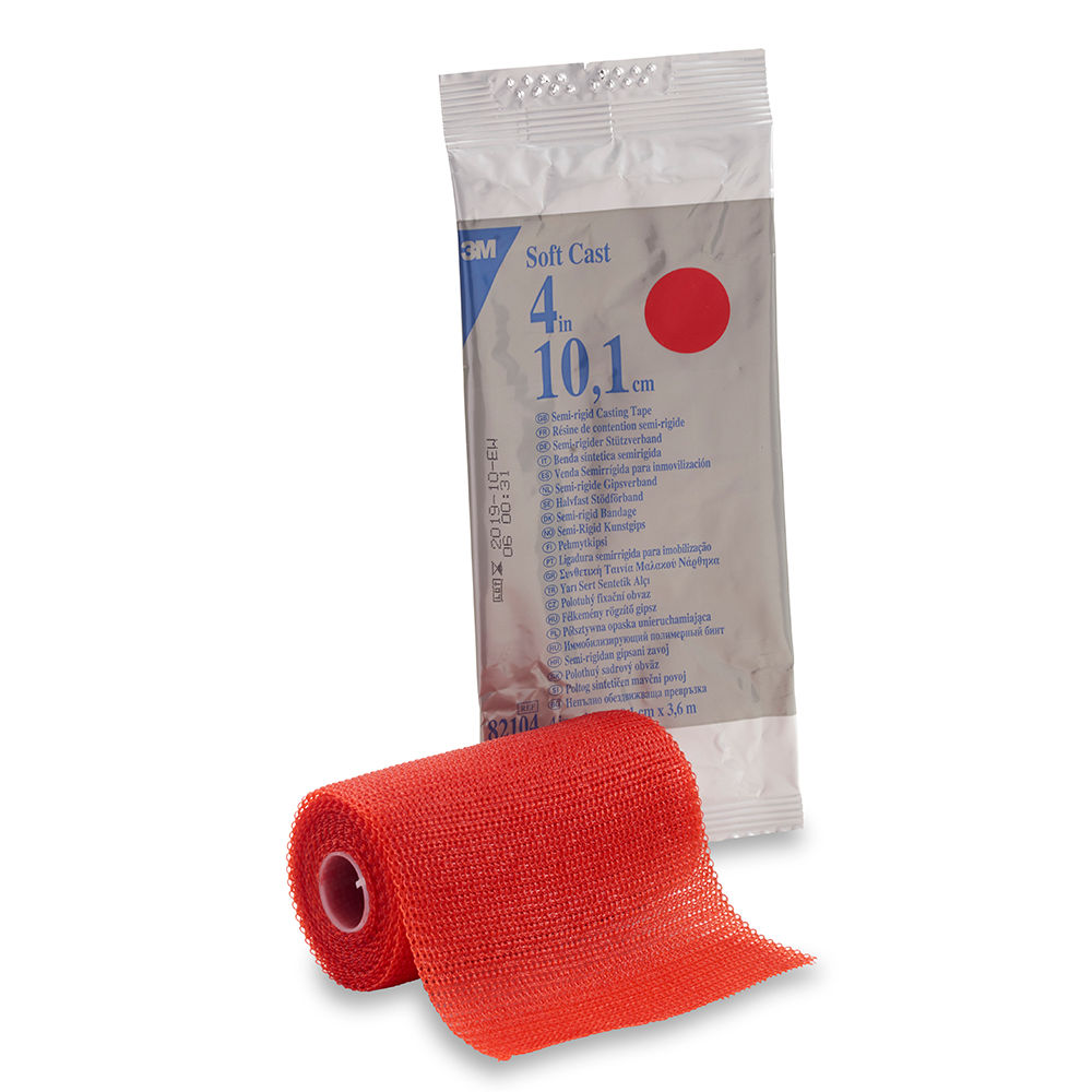 3M™ Soft Cast, 82104R, rood, 10,1 cm x 3.6 m, 10 stuks/overdoos