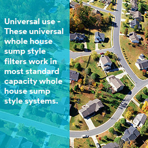 Secondary image showing standard capacity whole house sump style systems